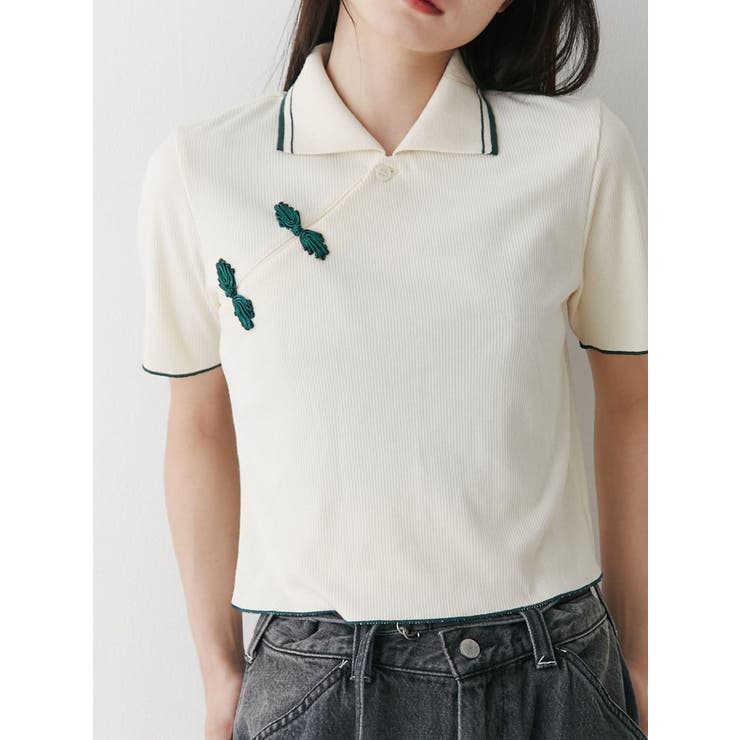 チャイナポロトップス[品番：MKSW0059564]｜jouetie（ジュエティ）の