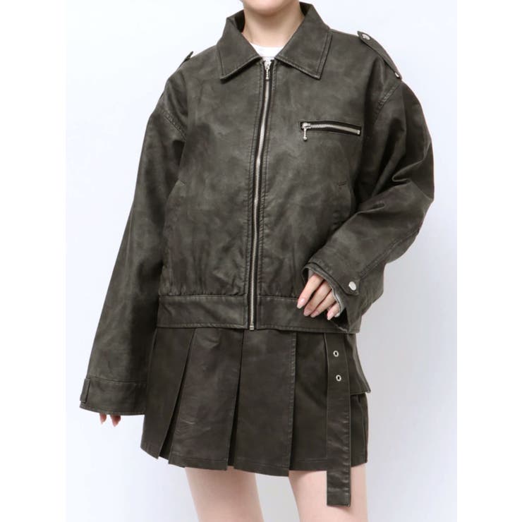 シングルZIPライダースブルゾン【セットアップ対応】[品番