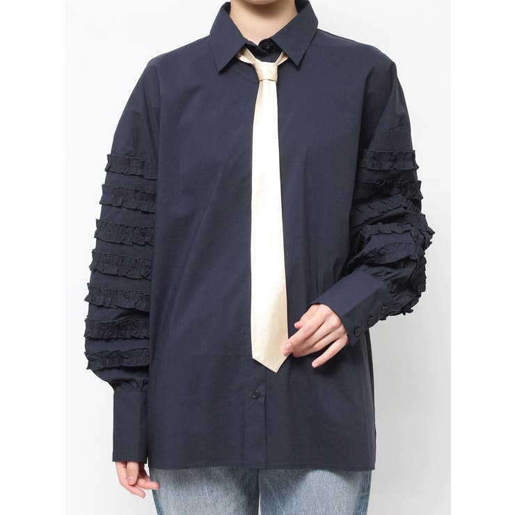スリーブフリルルーズタイシャツ【セットアイテム】[品番：MKSW0059157