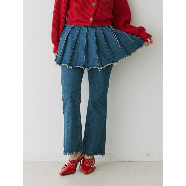 セール】プリーツスカートレイヤードパンツ（その他パンツ