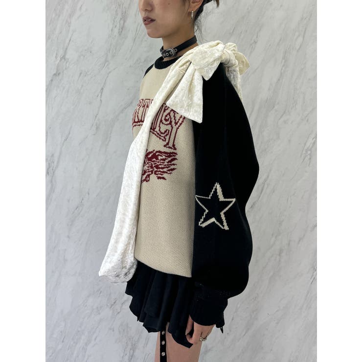 ベロアリボントートBag[品番：MKSW0061016]｜jouetie