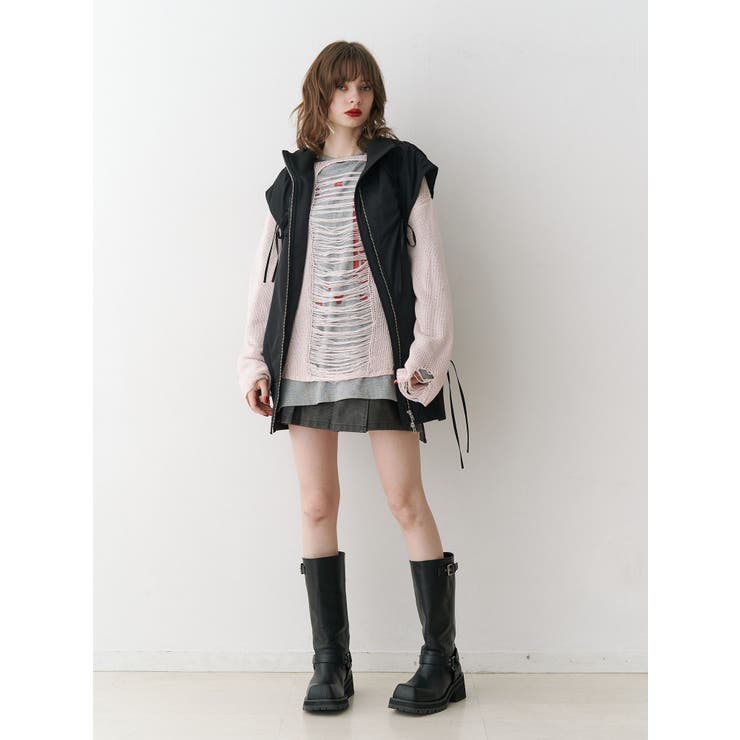 オーバークラッシュローゲージニット | jouetie | 詳細画像12 