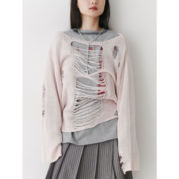 オーバークラッシュローゲージニット | jouetie | 詳細画像3 