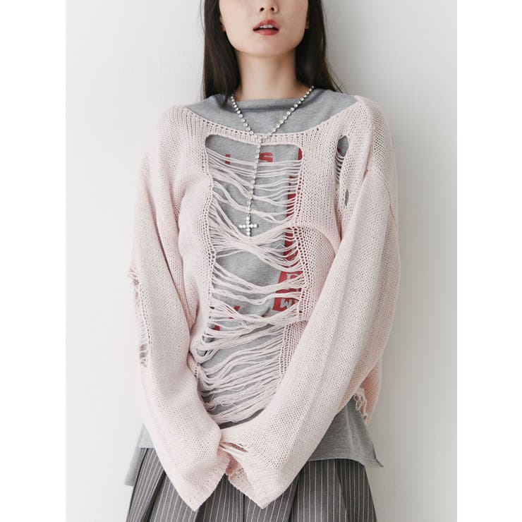 オーバークラッシュローゲージニット | jouetie | 詳細画像4 