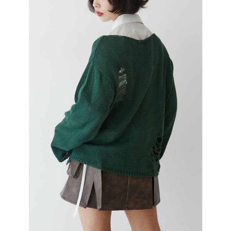 オーバークラッシュローゲージニット | jouetie | 詳細画像7 