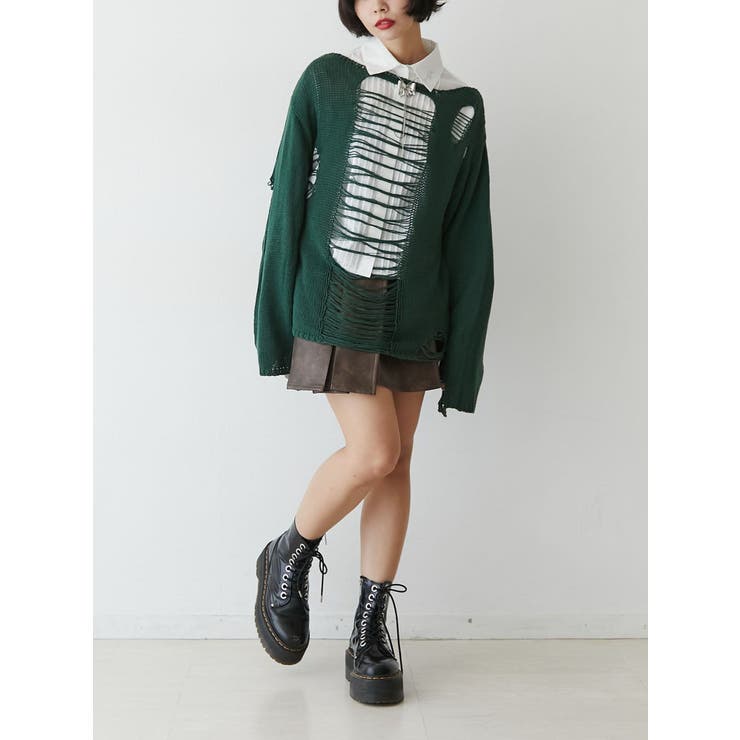 オーバークラッシュローゲージニット | jouetie | 詳細画像8 