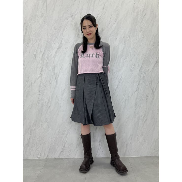 ロゴジャガードラグランニット[品番：MKSW0059519]｜jouetie