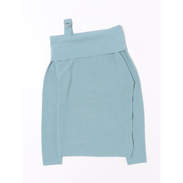 ブルー | オフショルダーニットトップス | jouetie