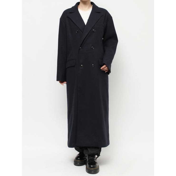 送料無料◆2025新品  ダブルブレストロングコート[品番：MKSW0060031]｜jouetie ジャケット・アウター