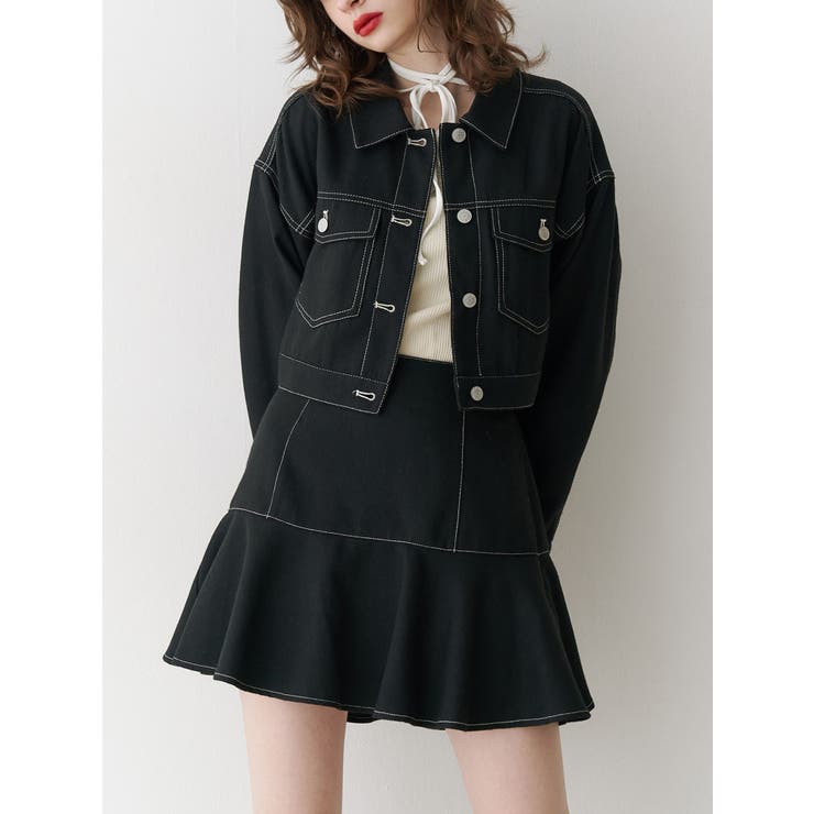 マルチウェイオーバーシャッツ➕ブラックスカート　2点　10%オフ jouetie マルチWAYセットアップ（グリーン） -ファッション通販