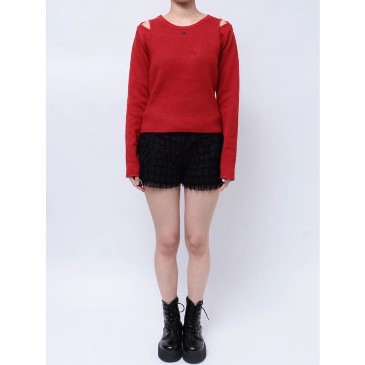 カットアウトリブニット[品番：MKSW0062106]｜jouetie（ジュエティ）の