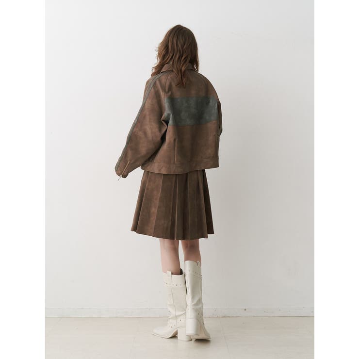 フェイクレザーバイカーブルゾン【セットアップ対応】[品番