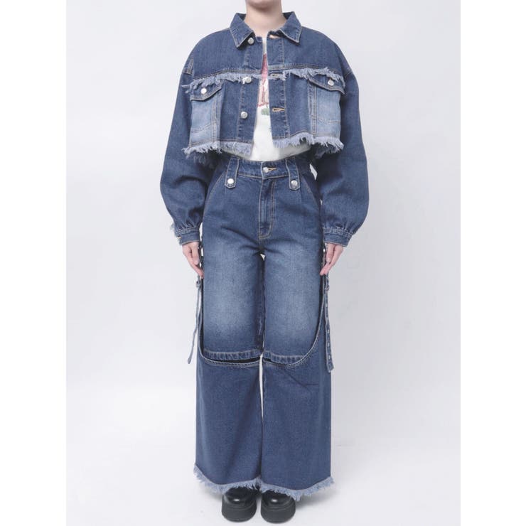 ワイドクロップドフリンジGジャン【セットアップ対応】 | jouetie | 詳細画像22 