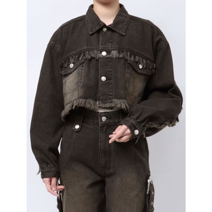 ワイドクロップドフリンジGジャン【セットアップ対応】 | jouetie | 詳細画像25 