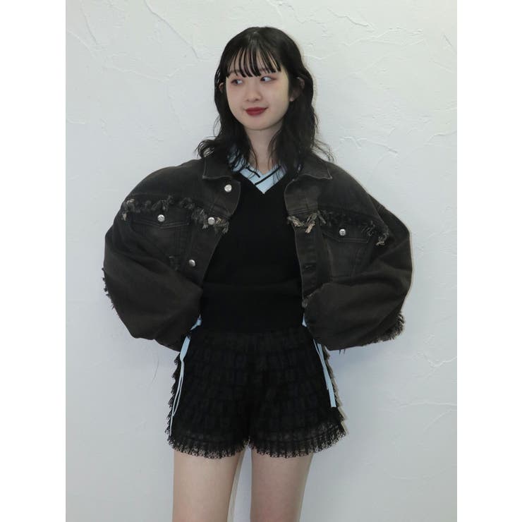 ワイドクロップドフリンジGジャン【セットアップ対応】 | jouetie | 詳細画像29 