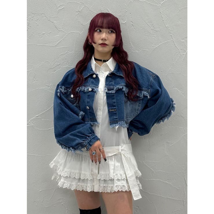 ワイドクロップドフリンジGジャン【セットアップ対応】 | jouetie | 詳細画像3 