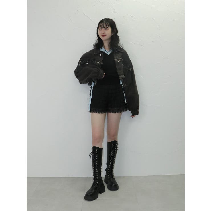 ワイドクロップドフリンジGジャン【セットアップ対応】 | jouetie | 詳細画像33 