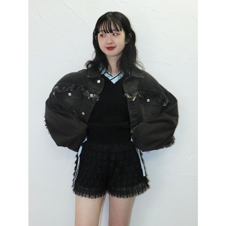 ワイドクロップドフリンジGジャン【セットアップ対応】 | jouetie | 詳細画像6 