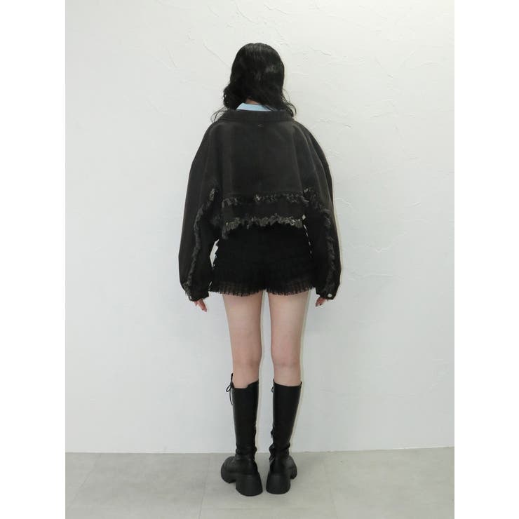 ワイドクロップドフリンジGジャン【セットアップ対応】 | jouetie | 詳細画像7 