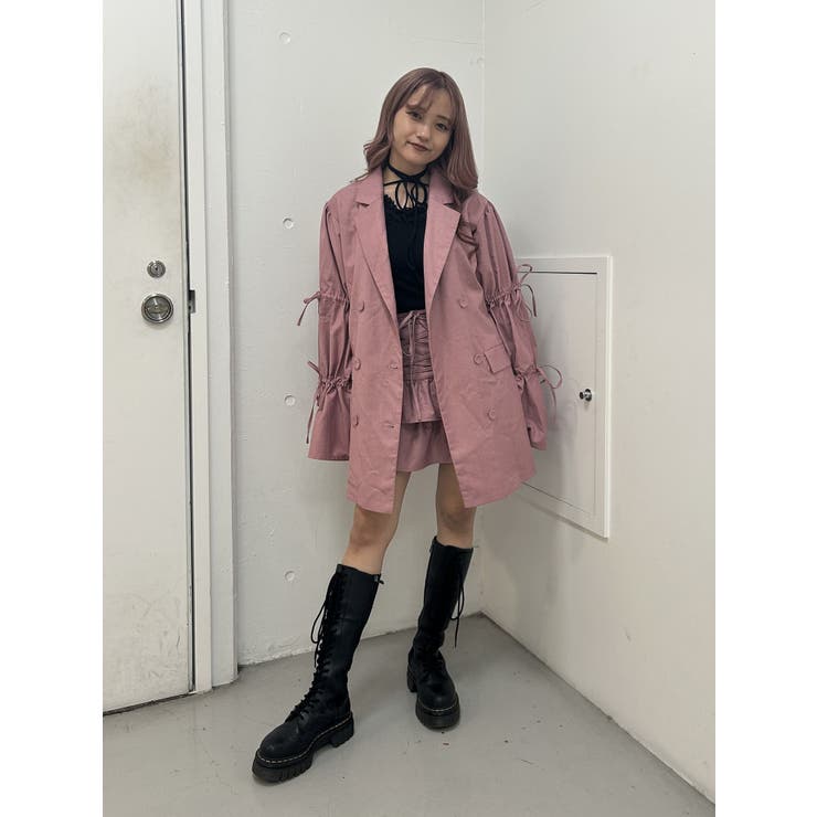 新品未使用★jouetie リボンスリーブジャケットミニワンピース★ リボンスリーブジャケットミニワンピース【セットアップ対応