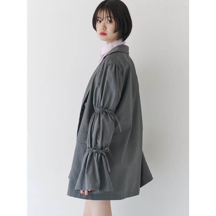 新品未使用★jouetie リボンスリーブジャケットミニワンピース★ スリーブリボンジャケットミニワンピース【セットアップ対応