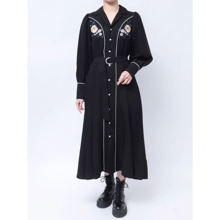 エンブロイダリーウエスタンロングワンピース[品番：MKSW0062108