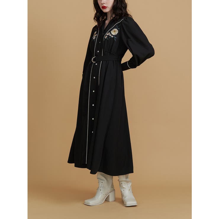 エンブロイダリーウエスタンロングワンピース[品番：MKSW0062108