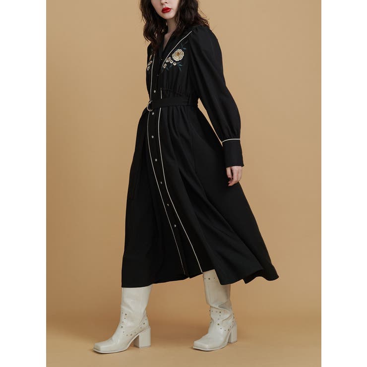 エンブロイダリーウエスタンロングワンピース[品番：MKSW0062108