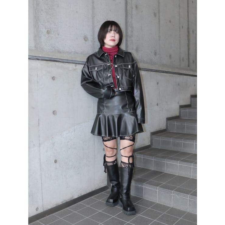 マルチWAYフェイクレザーセットアップ[品番：MKSW0061516]｜jouetie