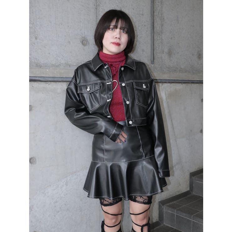 ジュエティ　フェイクレザーセットアップ ジュエティ jouetie マルチWAYフェイクレザーセットアップ
