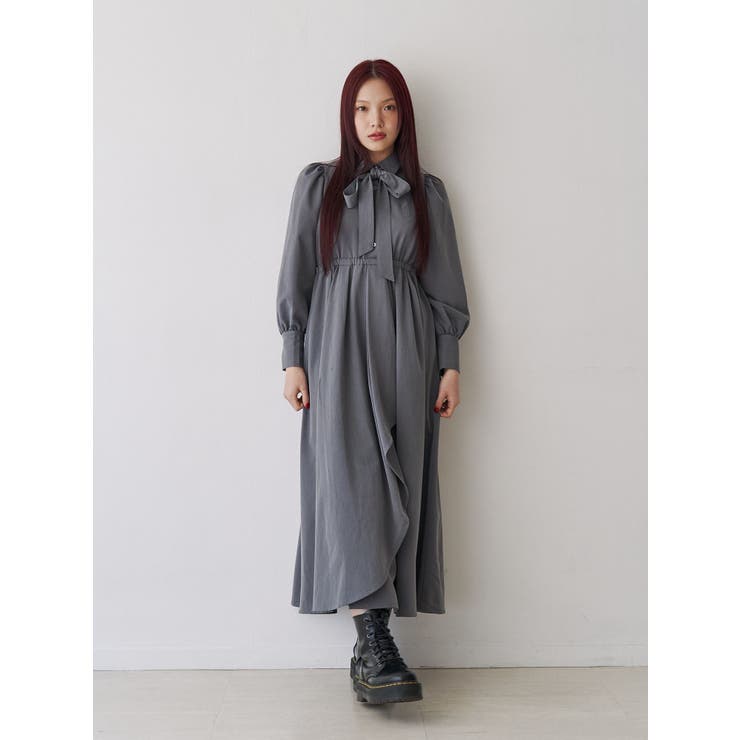 ラッフルフリルロングワンピース[品番：MKSW0062279]｜jouetie