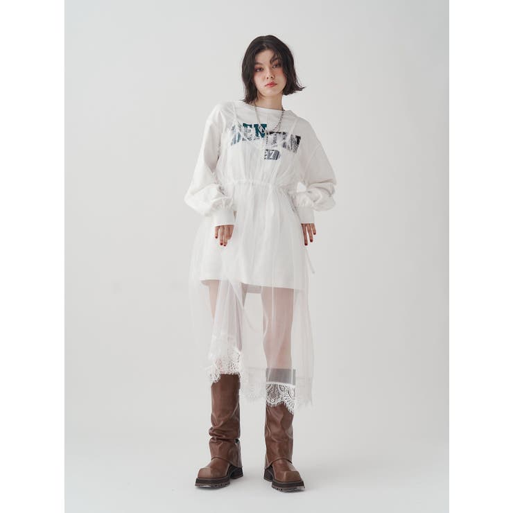 チュールレイヤードロングワンピース | jouetie | 詳細画像5 