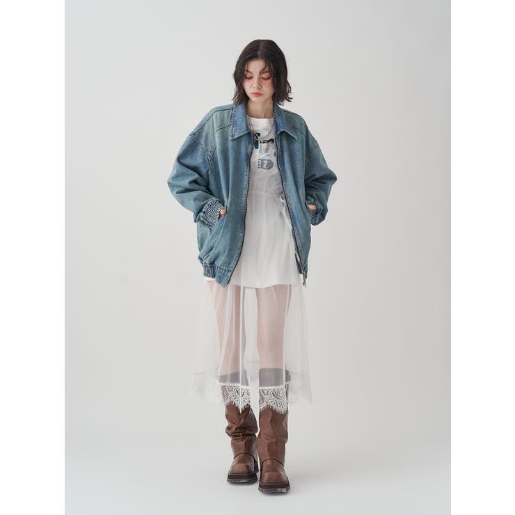 チュールレイヤードロングワンピース | jouetie | 詳細画像7 