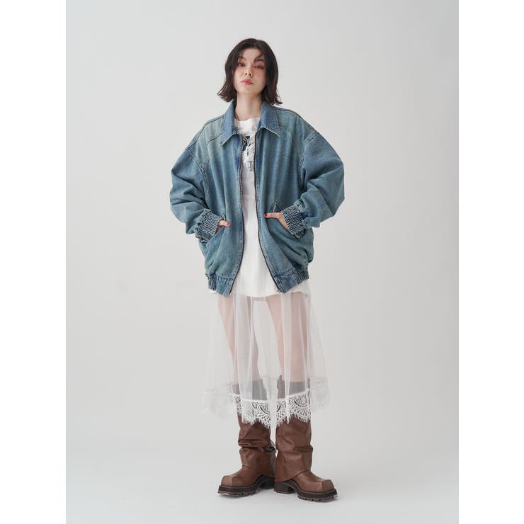 チュールレイヤードロングワンピース | jouetie | 詳細画像8 