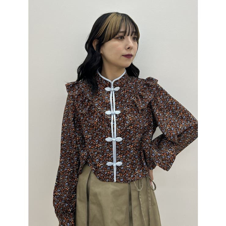 ショートチャイナシャツ[品番：MKSW0062657]｜jouetie