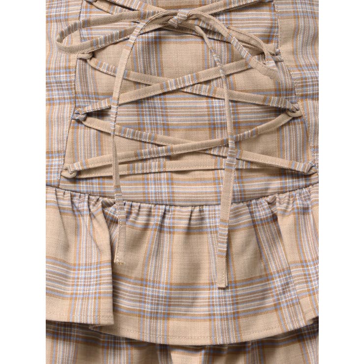 レースアップティアードミニスカパン【セットアップ対応】[品番