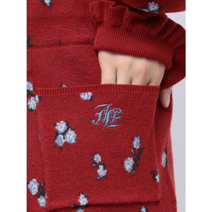 jouetie×HTH】フリルフラワーニットパンツ【コラボ】[品番