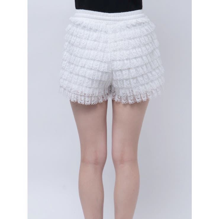 レースティアードショートパンツ[品番：MKSW0061636]｜jouetie