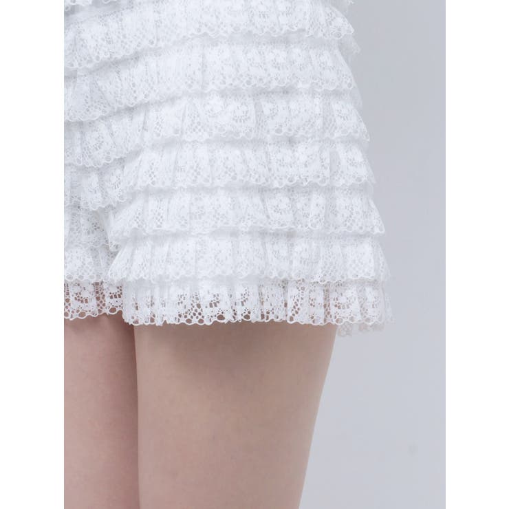 レースティアードショートパンツ[品番：MKSW0061636]｜jouetie