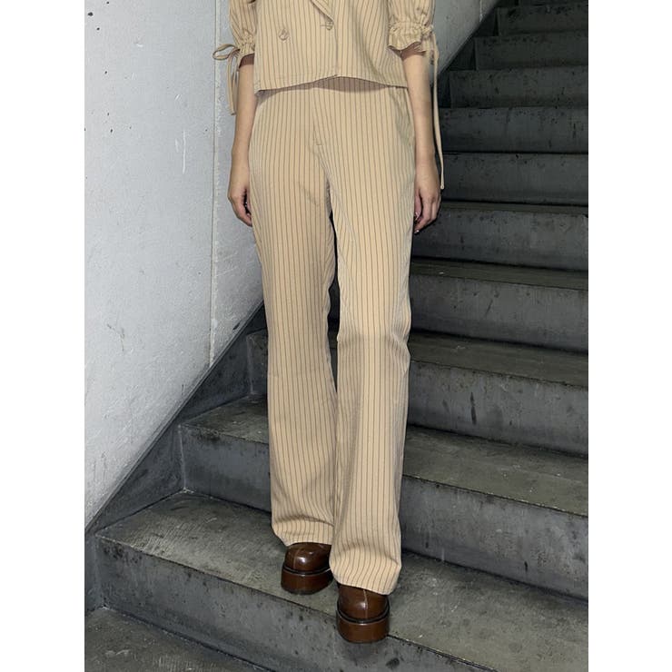 ベージュ | 【FRUITSZIPPER鎮西寿々歌】フレアパンツ | jouetie