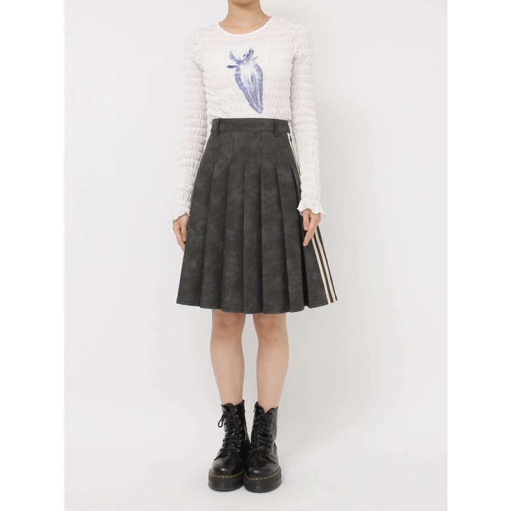 フェイクレザーラインプリーツスカート【セットアップ対応】 | jouetie | 詳細画像25 