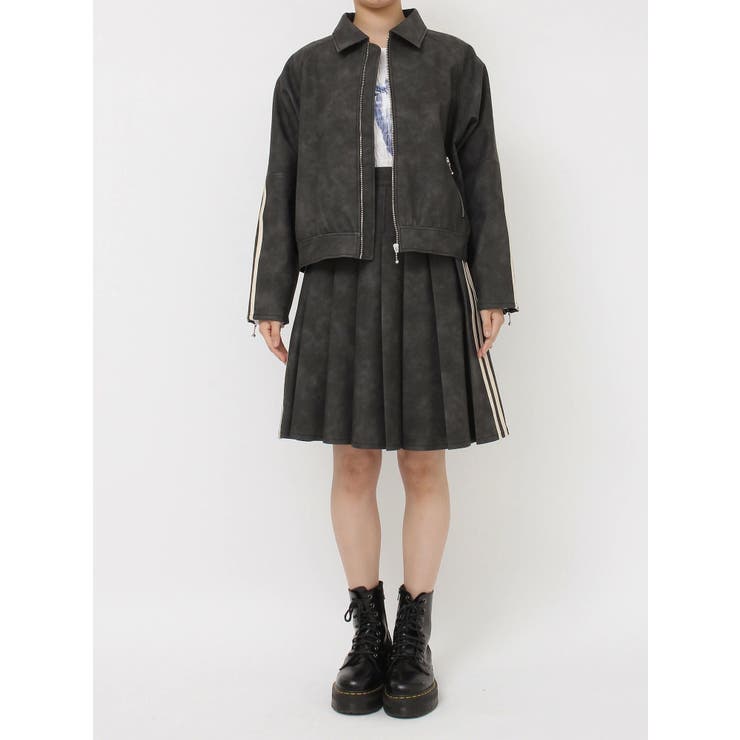 フェイクレザーラインプリーツスカート【セットアップ対応】 | jouetie | 詳細画像26 