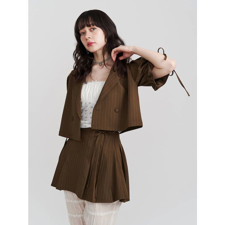 FRUITSZIPPER櫻井優衣】リボンプリーツスカート[品番