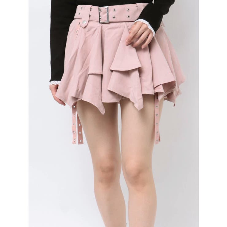アシメヘムベルテッドミニスカート[品番：MKSW0062658]｜jouetie