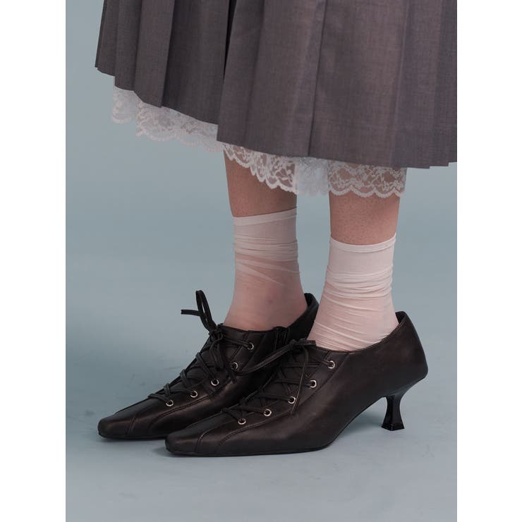 レースアップポインテットトゥパンプス | jouetie | 詳細画像3 