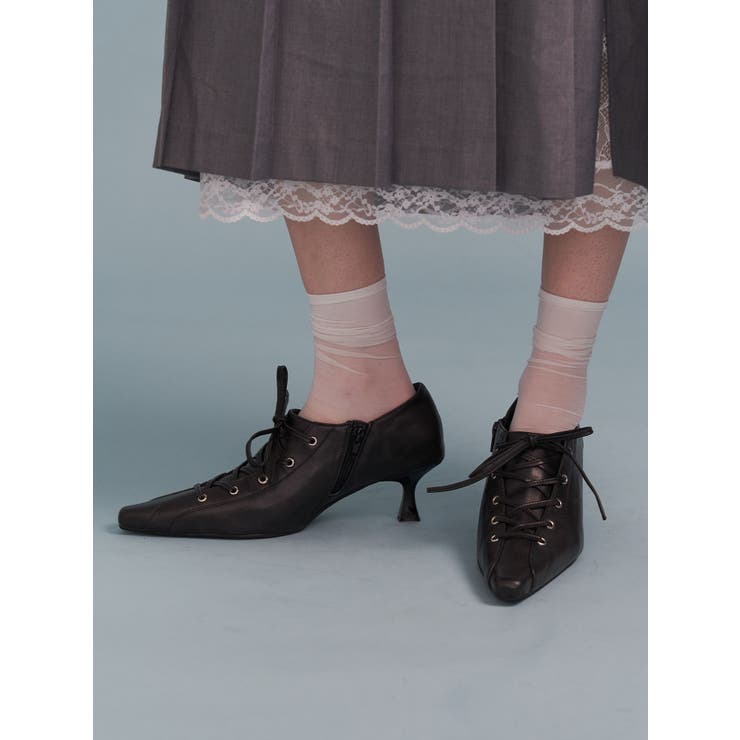 レースアップポインテットトゥパンプス | jouetie | 詳細画像4 