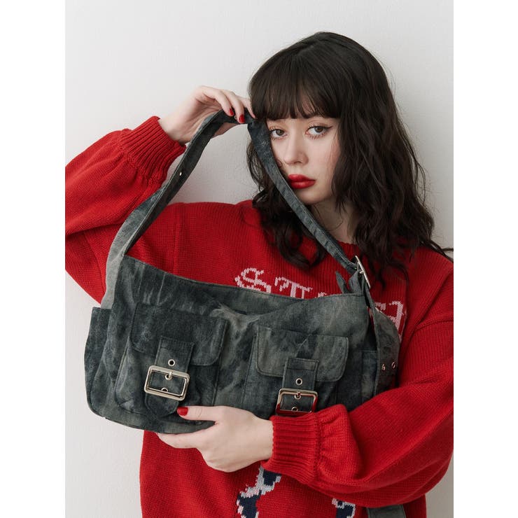 デニムフラップメッセンジャーBAG[品番：MKSW0061973]｜jouetie