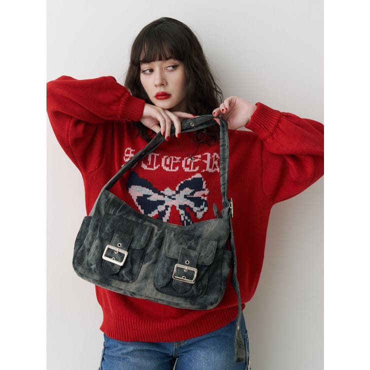 jouetie デニムフラップメッセンジャーバッグ デニムフラップメッセンジャーBAG[品番：MKSW0061973]｜jouetie