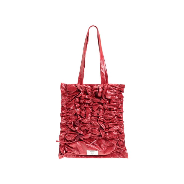 jouetie リボンベルトハンドバッグ ボルドー 赤 リボンギャザートートBAG[品番：MKSW0061593]｜jouetie（ジュエティ