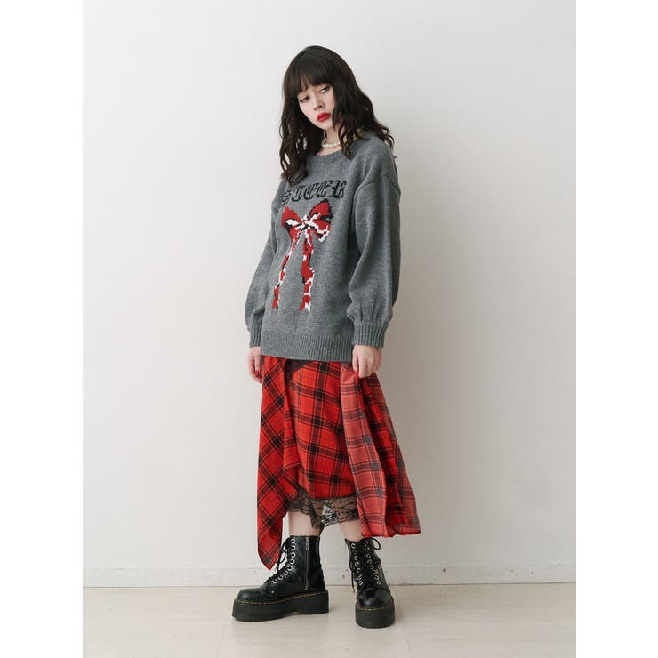 リボンジャガードルーズニット | jouetie | 詳細画像25 